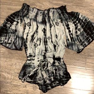 Bell sleeve, tie waist, one piece jumper